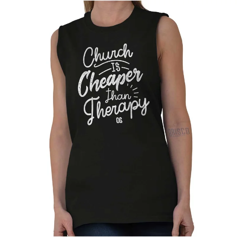  Women's Holiday AttireChurch Therapy Sleeveless T Shirt