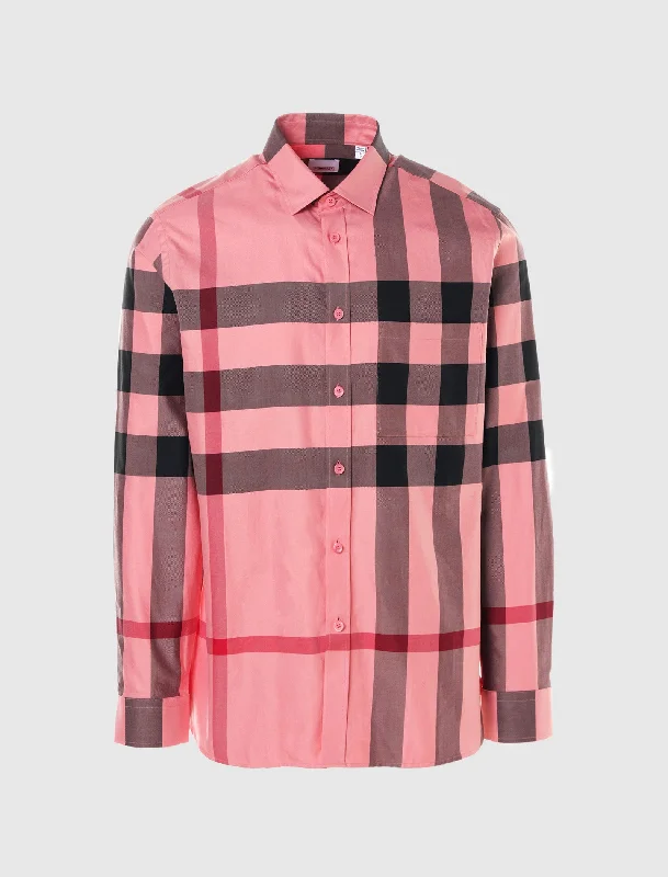  Hot SaleLONG SLEEVE CHECK BUTTON-DOWN SHIRT