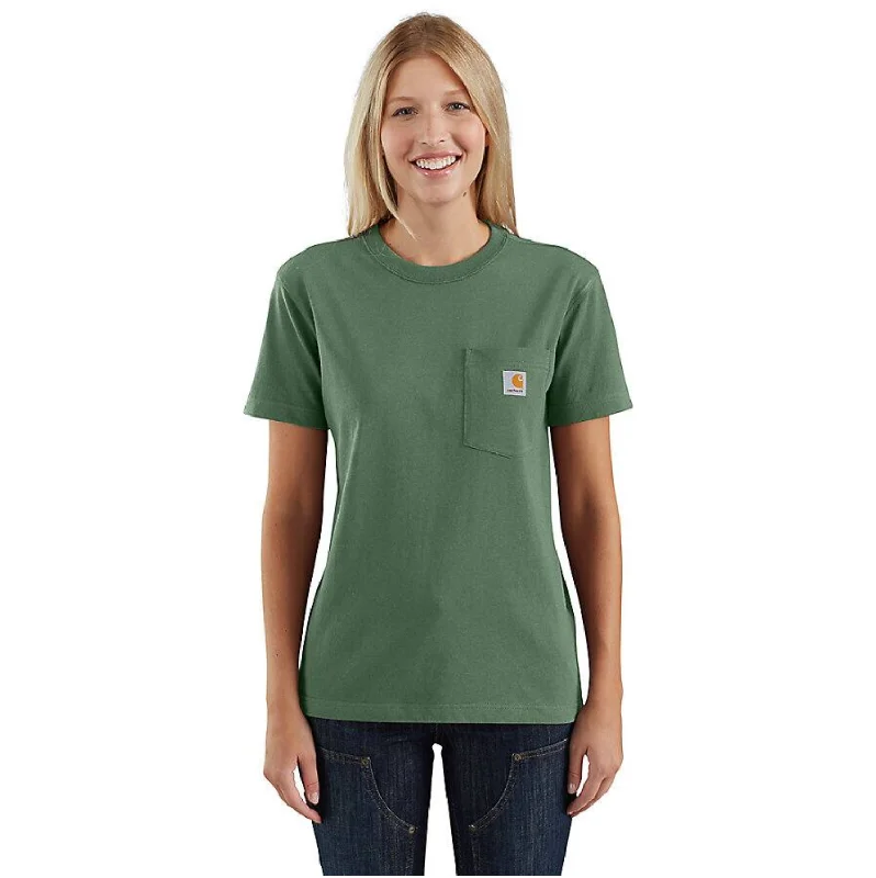  Women's High-End ClothingCarhartt Women's Short Sleeve Pocket T-Shirt_Frosted Balsam