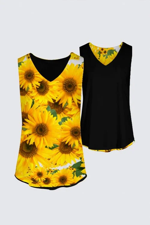  Women's Chic OutfitTRP Floral Print 04 Designer Kaplan Sleeveless Tee