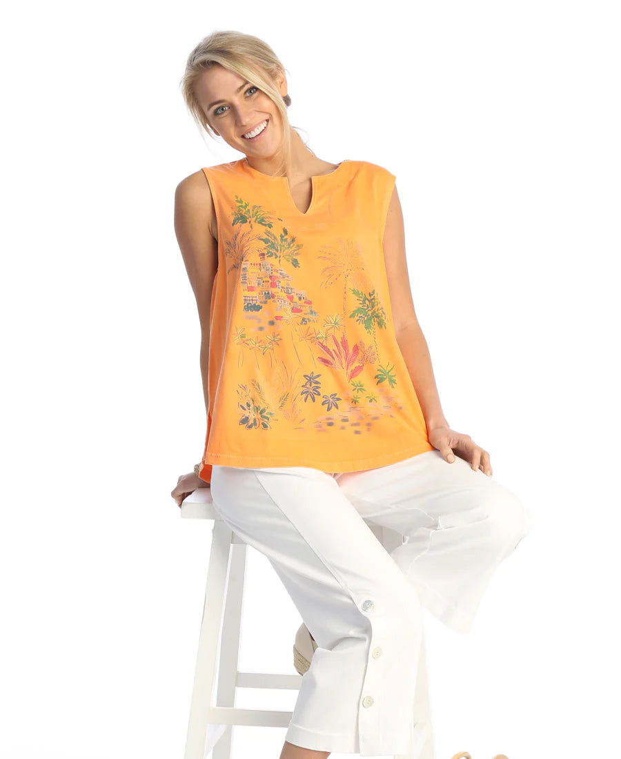  Women's Holiday ClothesWeekend by Jess & Jane "Caribe" Sleeveless Cotton Jersey Top - WK7-2000