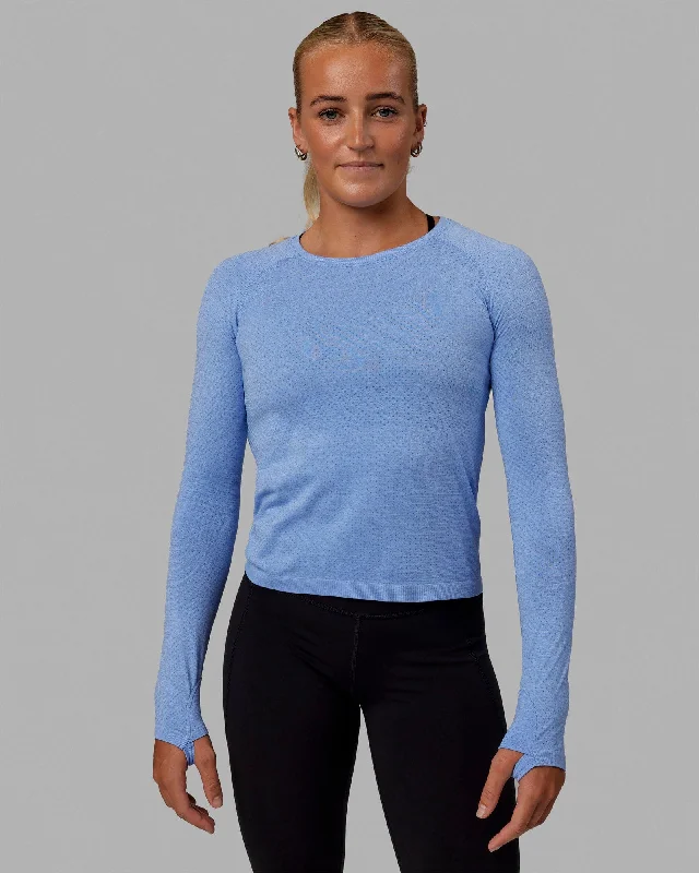  Classic Elegance SalesAeroFLX+ Seamless Long Sleeve Tee - Cornflower Blue Marl