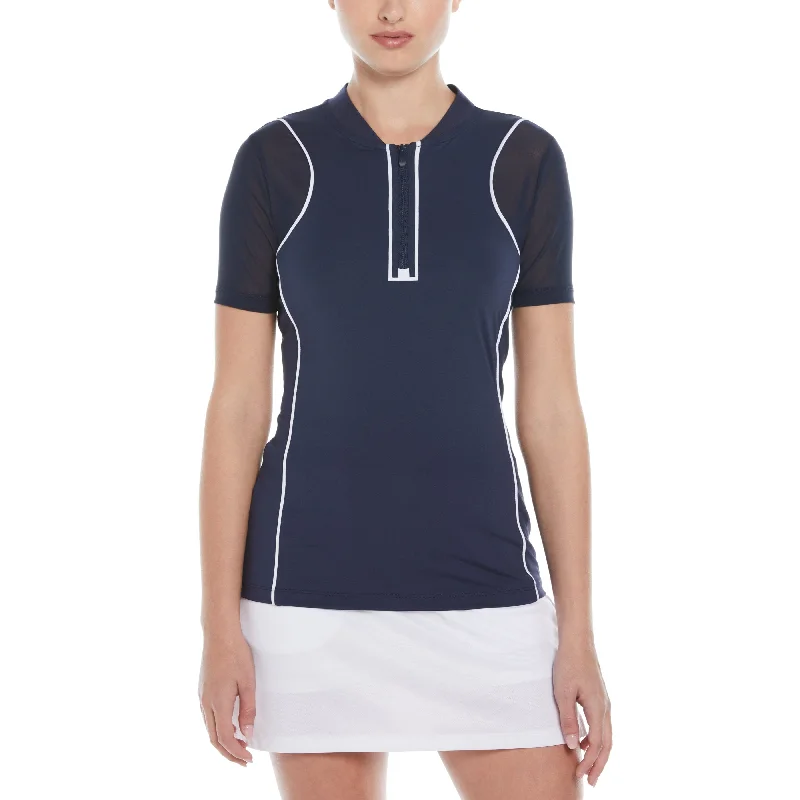  Women's Plus-Size ApparelWomen's Front Zip Golf Top