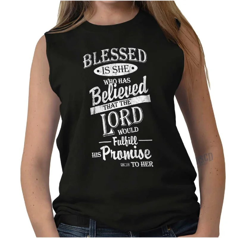  Women's Chic Outerwear GarmentsBlessed is Sleeveless T-Shirt