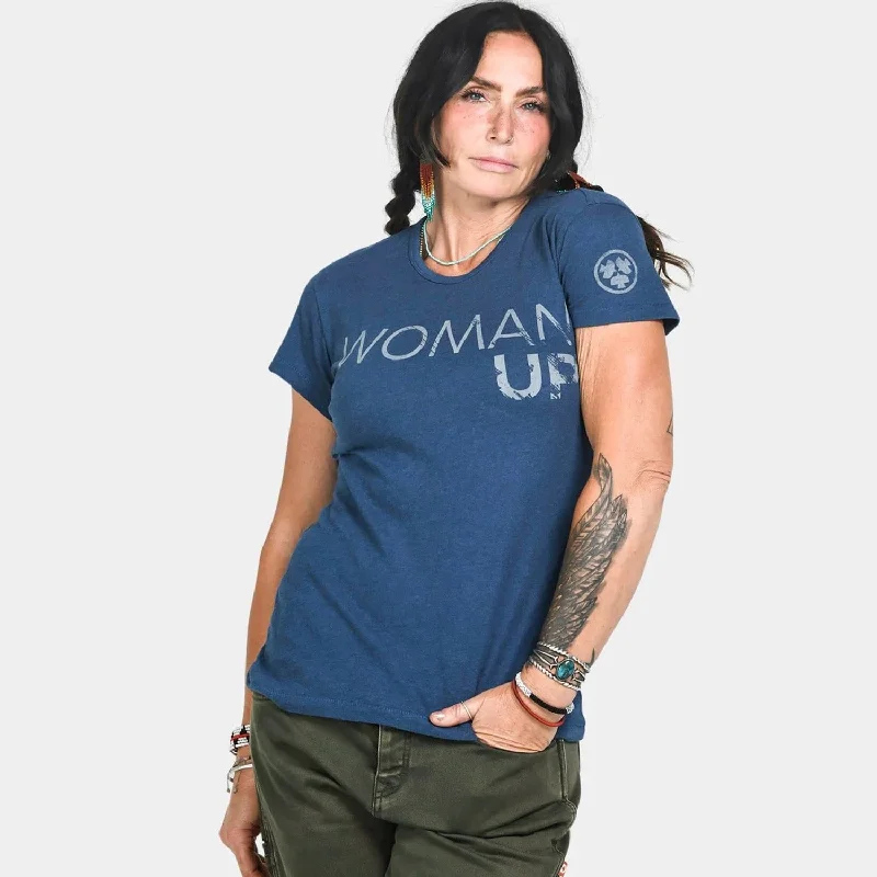  Affordable Trendy FashionDovetail Workwear Women's Woman Up Graphic Crewneck Short Sleeve T-Shirt