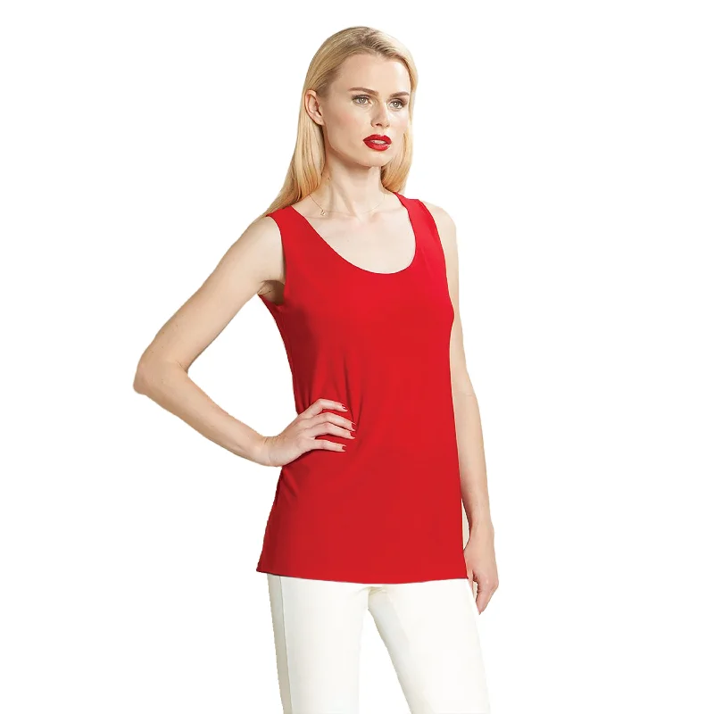  Women's Trendy GarmentsClara Sunwoo Mid-Length "Extender" Tank in Red - TK73-RED - Size XS Only!