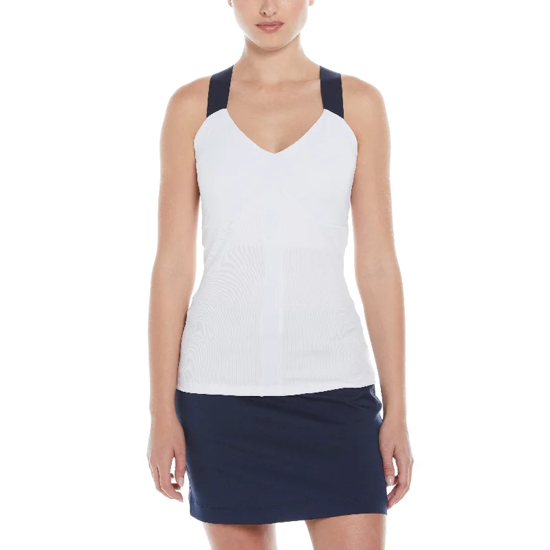  Women's Active Garments For WorkoutsWomen's Ribbed Criss Cross Tennis Tank Top