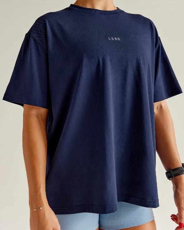  Formal Garments For WomenGo-To FLXCotton Oversized Tee - Future Navy-White