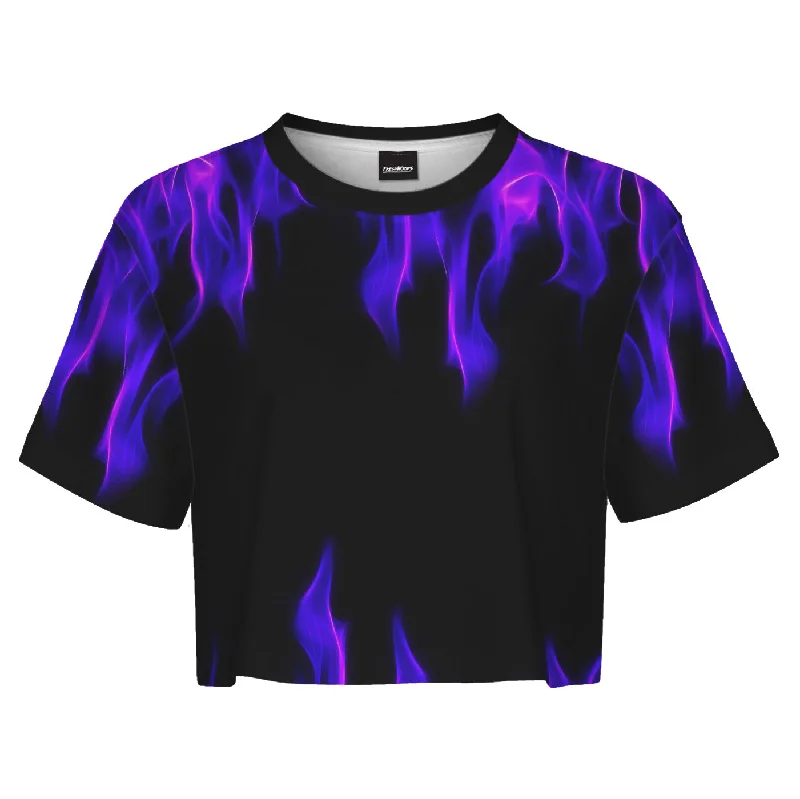  Chic Trend CollectionPurple Flame Crop Top