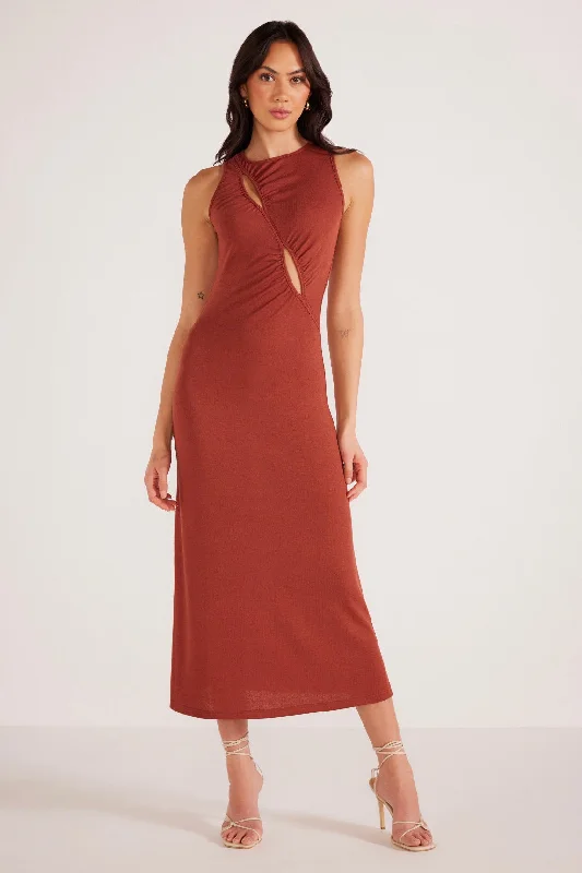  Fashion Forward Femininity Vanessa Rust Ruched Midi Dress