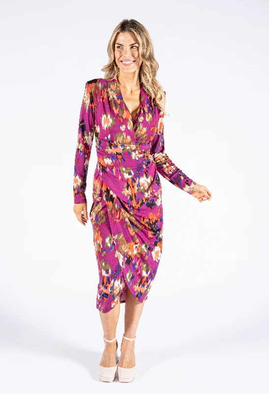  Stylish Women's GarmentsAbstract Print Wrap Dress