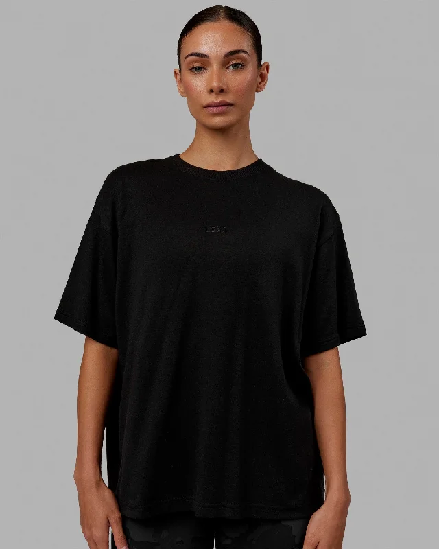  Chic Style DiscountsGo-To Modal Oversized Tee - Black-Black