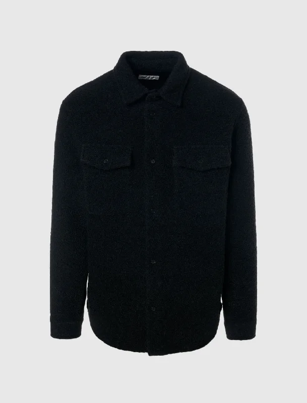  Vintage-Modern Style OffersYSL LONG SLEEVE WOOL OVERSHIRT