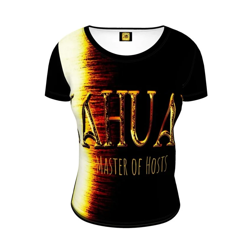  Women's Elegant GarmentsYahuah-Master of Hosts 01-03 Ladies Designer Scoop Neck T-shirt