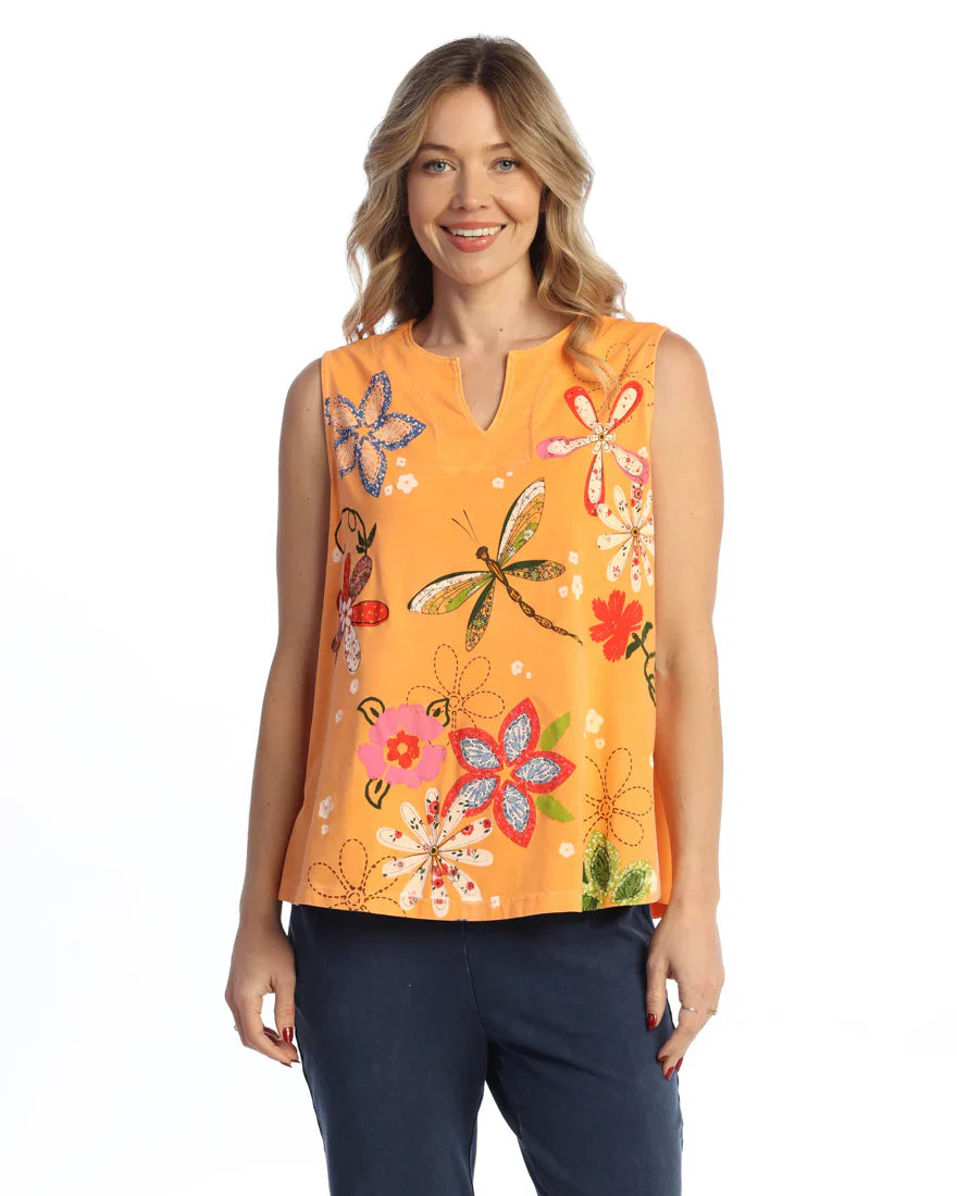  Women's Sporty ClothesWeekend by Jess & Jane "Good Times" Sleeveless Cotton Jersey Top - WK7-1228