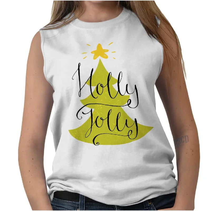  Women's Athletic OutfitHolly Jolly Sleeveless T-Shirt