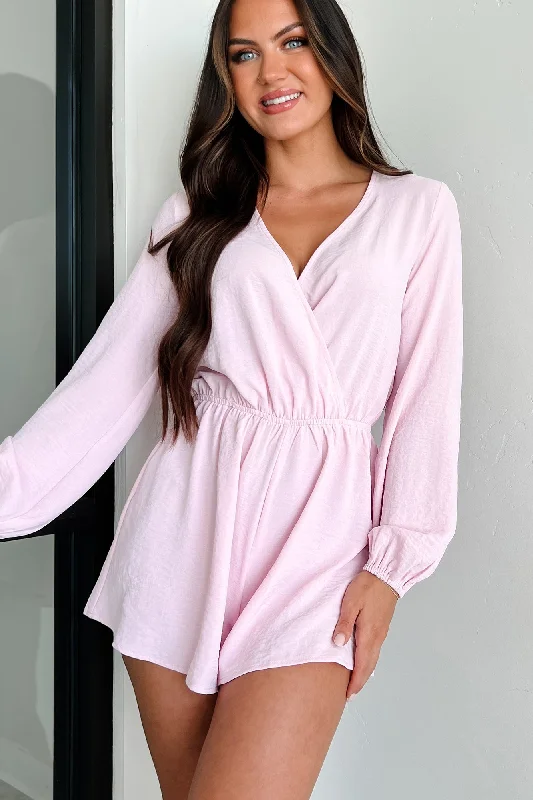  Sale Event, Prices RockCovey Long Sleeve Romper (Light Pink)