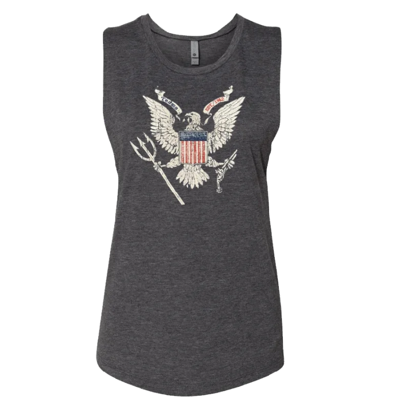  Comfortable Women's ClothingLadies Muscle Tank with Trident Presidential Eagle