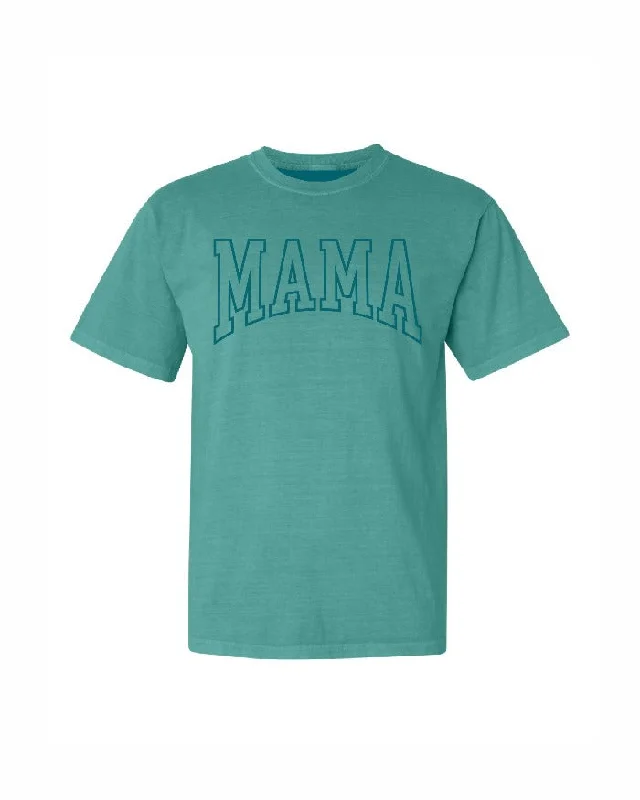  Women's Transitional OutfitInk Detroit - Varsity MAMA T-Shirt - Pigment Sea foam