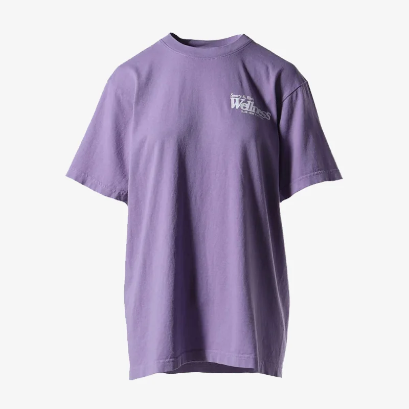  Casual Outfit For WomenSPORTY & RICH | WMN'S WELLNESS NY T-SHIRT { VIOLET/WHITE