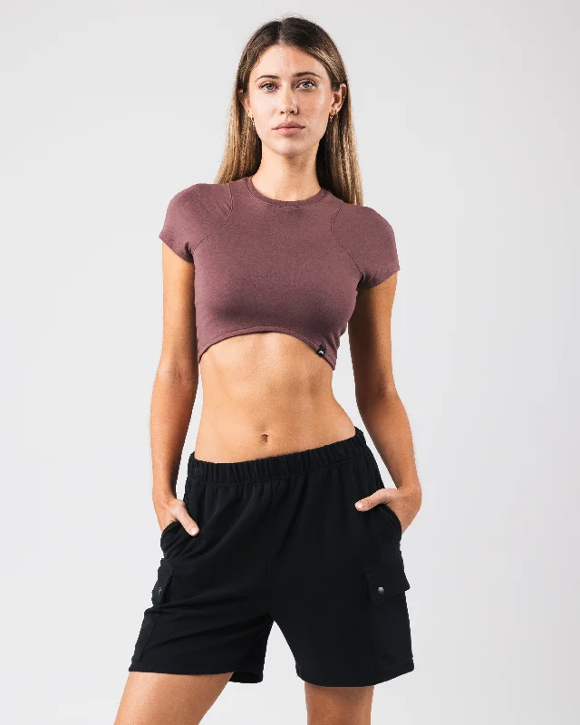  Women's Transitional ApparelAngled Crop Tee - Sugar