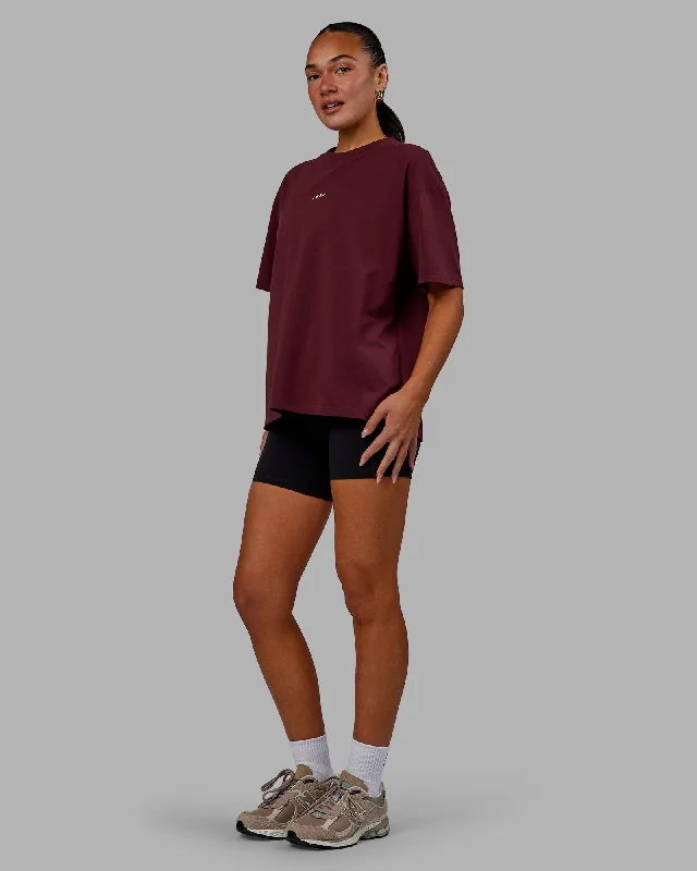  The Good StuffGo-To FLXCotton Oversized Tee - Dark Cherry