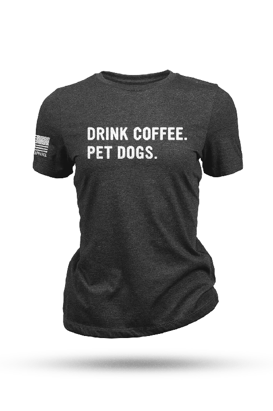  Women's Elegant Evening AttireDrink Coffee Pet Dogs - Women's T-Shirt