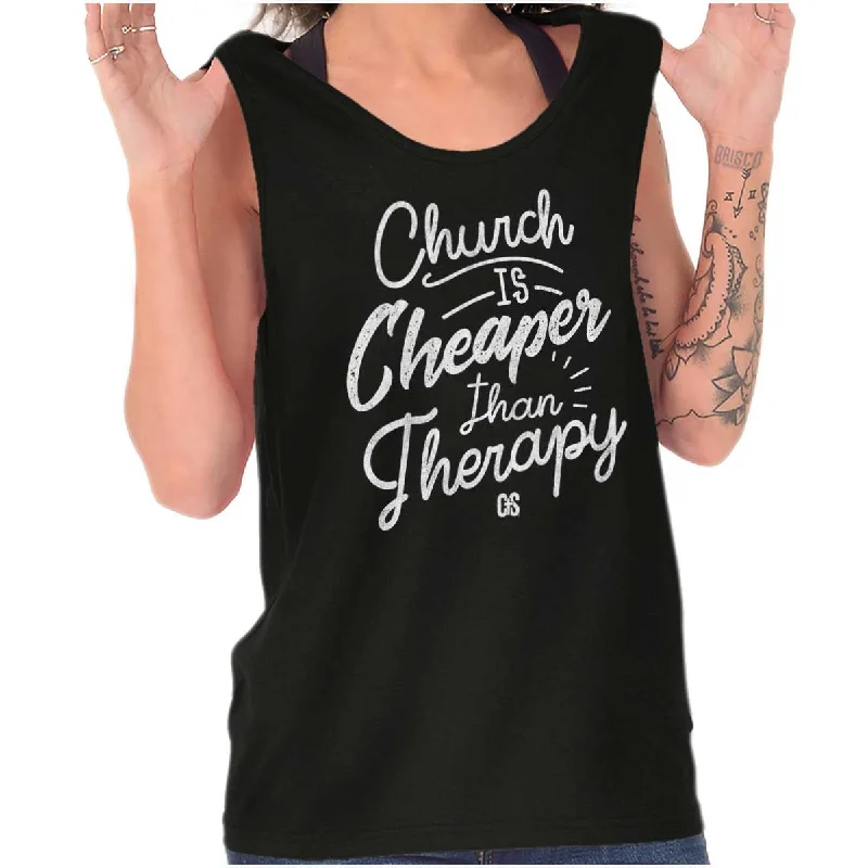  Women's Seasonal AttireChurch Therapy Tank Top