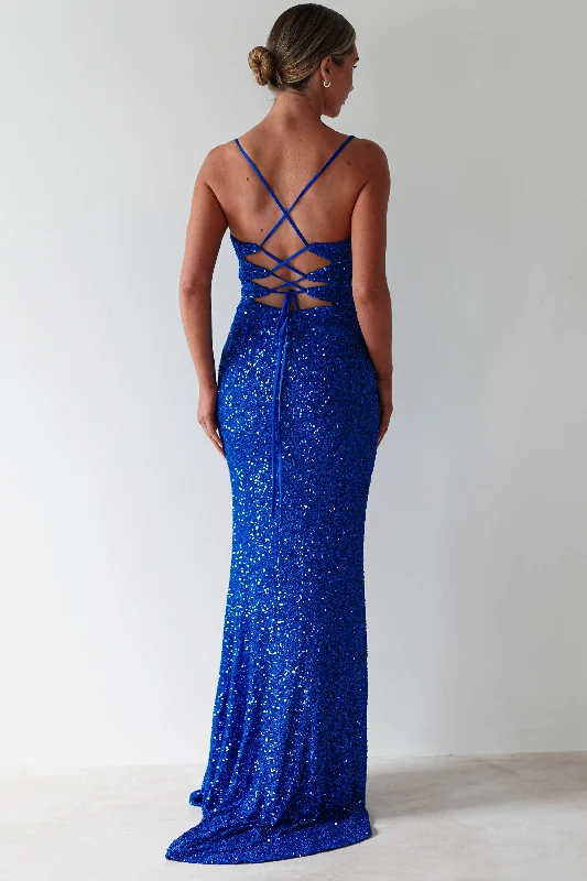  Get The Latest TrendsClarisse Bodycon Sequin Gown | Royal Blue