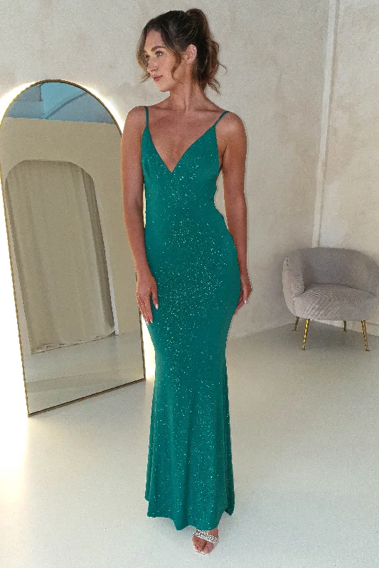  Elegant Women's Evening GarmentsBillie Glitter Bodycon Gown | Emerald Green