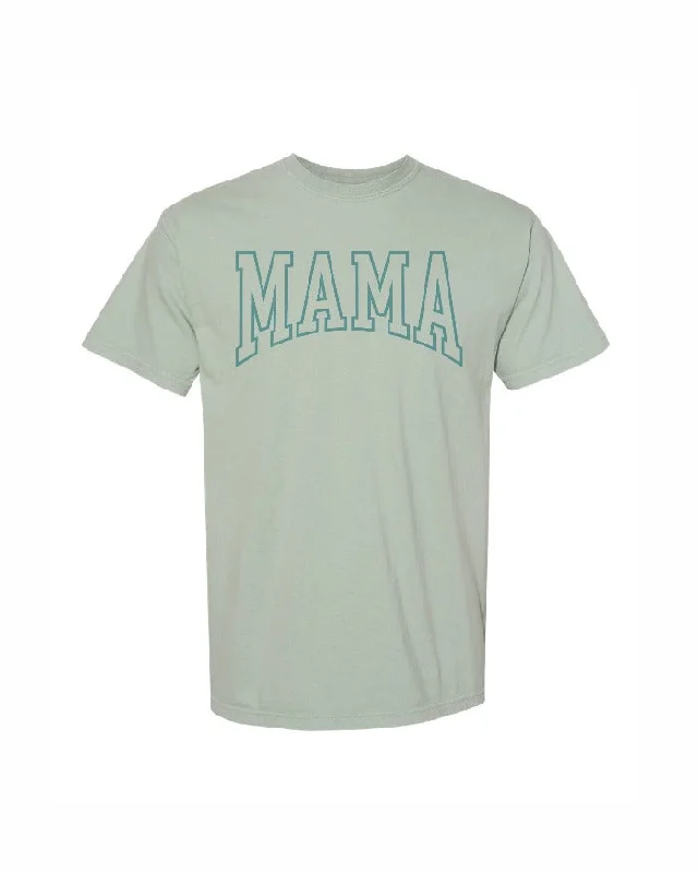  Women's Comfy Loungewear OutfitInk Detroit - Varsity MAMA T-Shirt - Bay