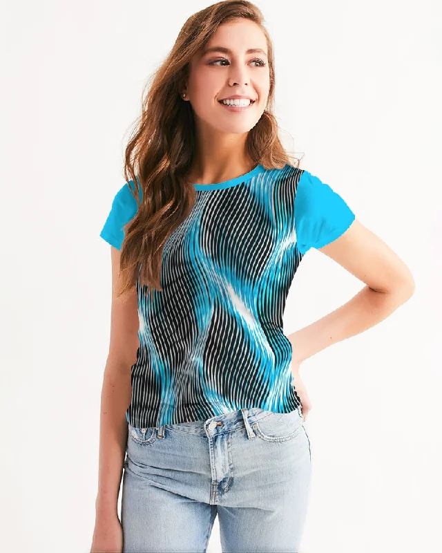  Women's Holiday AttireTRP Twisted Patterns 04: Weaved Metal Waves 01-02 Ladies Designer T-shirt