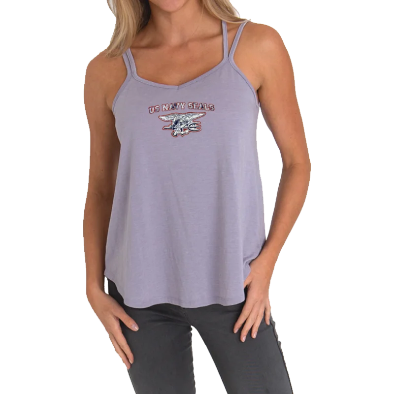  Women's Professional ClothesLadies Strappy Tank with US NAVY SEALS and Trident