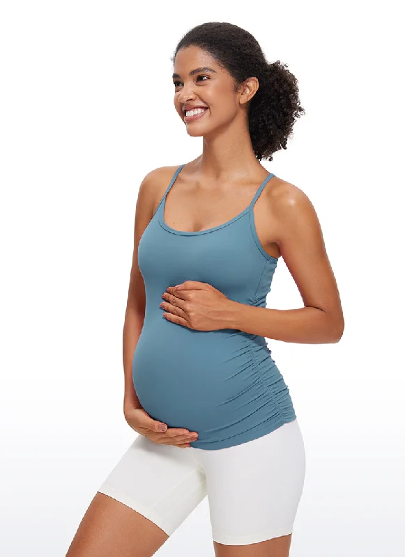  Discover NowButterluxe Y Back Maternity Tank Ruched Sides