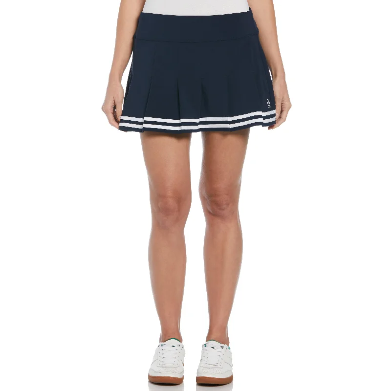  Women's Clothes For Outdoor EventsWomen's 13" Contrast Hem Pleated Tennis Skort