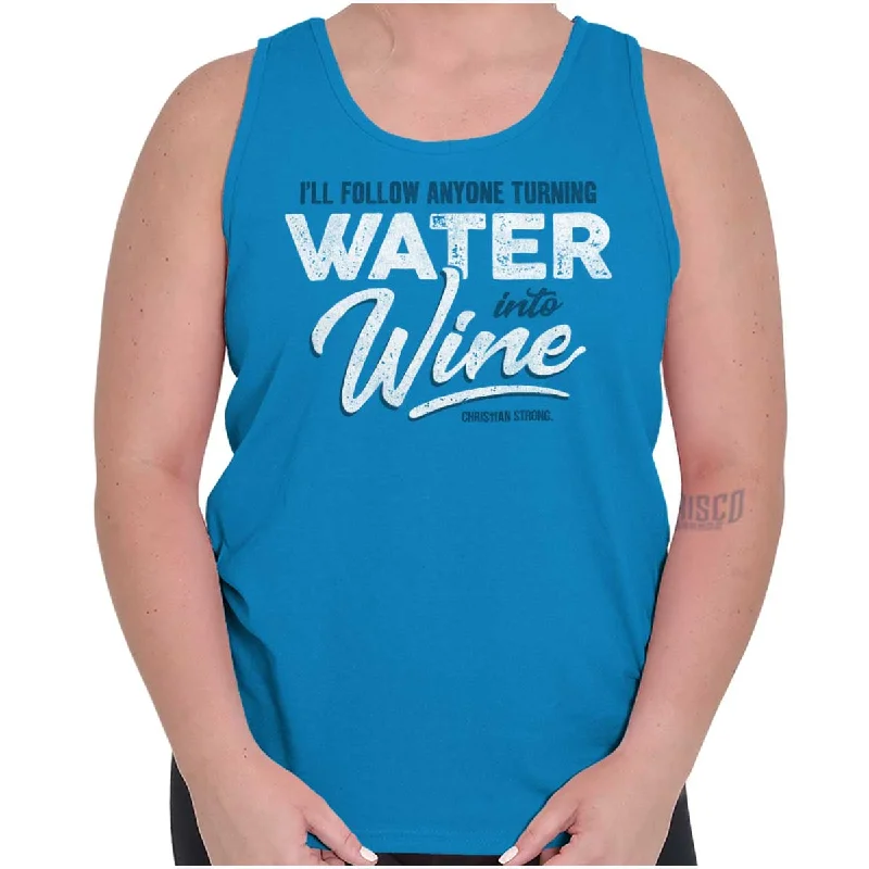  Elegant Women's AttireWater Into Wine Tank Top