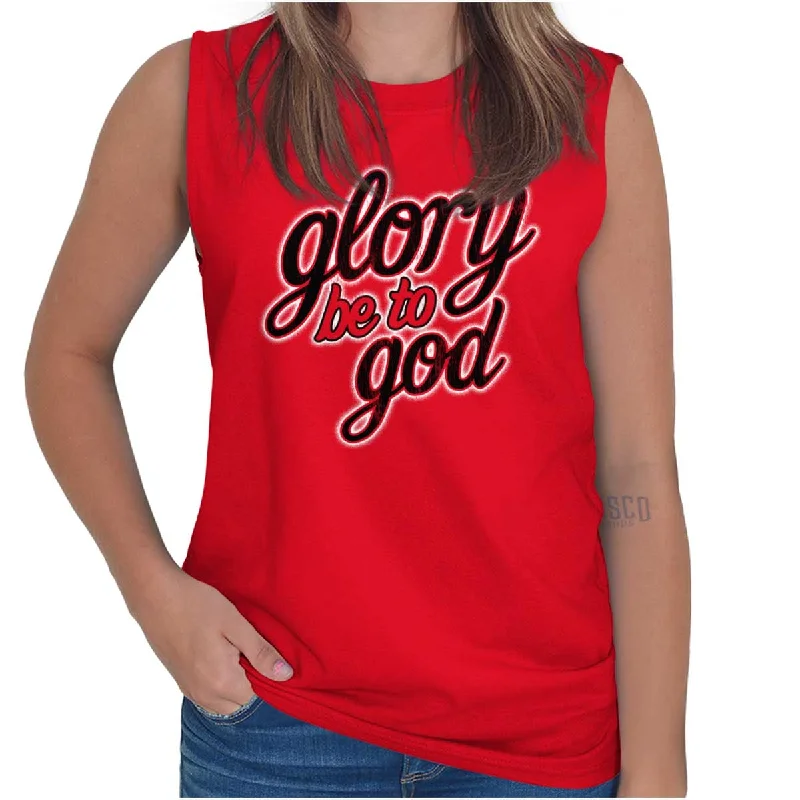  Women's Elegant GarmentsGlory Be to God Sleeveless T-Shirt