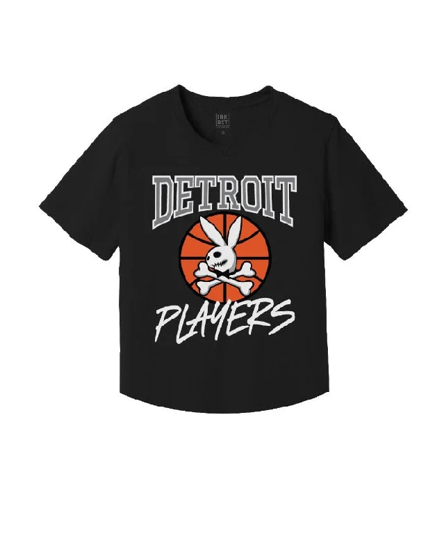  Comfortable Women's AttireInk Detroit Players Kinda Cropped T-Shirt - Black