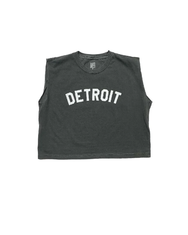  Style BreakthroughsInk Detroit - Basic Detroit Women's Heavyweight Muscle T-Shirt - Black