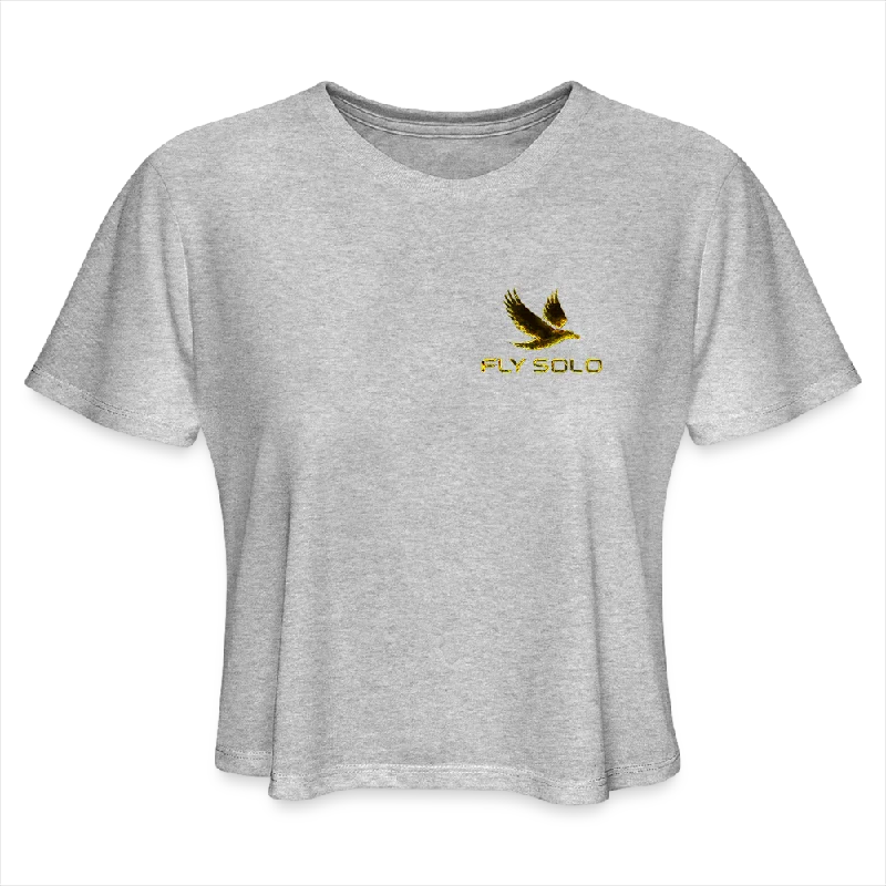  Bid Farewell To The Old SeasonOutspoken Designs 03-01 "Fly Solo" Designer Bella+Canvas Cropped Flowy T-shirt (8 colors)