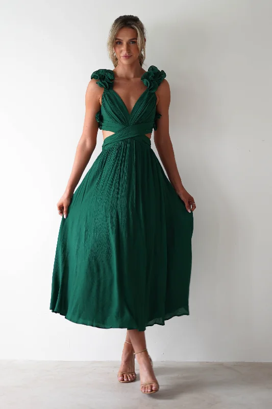  Chic Women's OutfitPhoebe Midaxi Dress | Forest Green