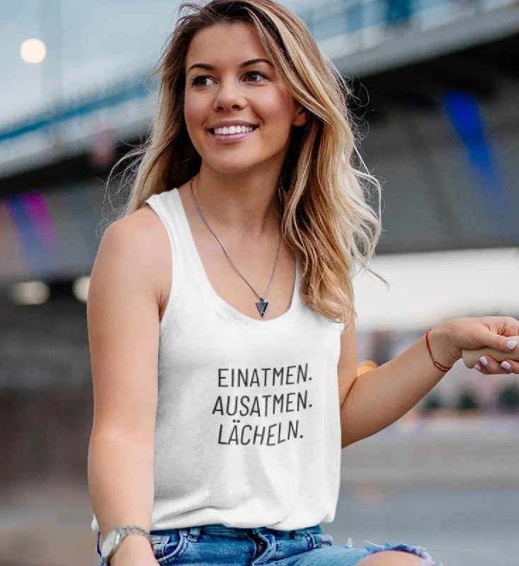  Don't Miss OutEinatmen. Ausatmen. Lächeln. 100% Bio Tank Top