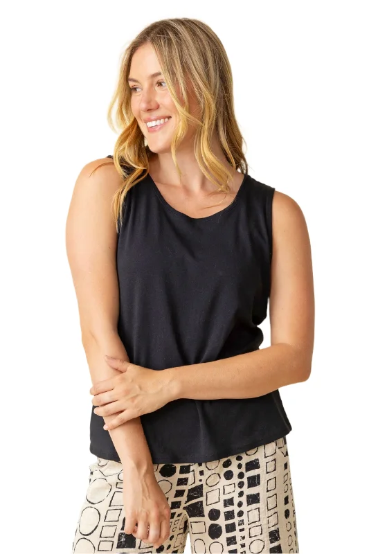  Women's Elegant Evening Attire"Travel Core" Soft Knit Tank in Black - 55901-BK