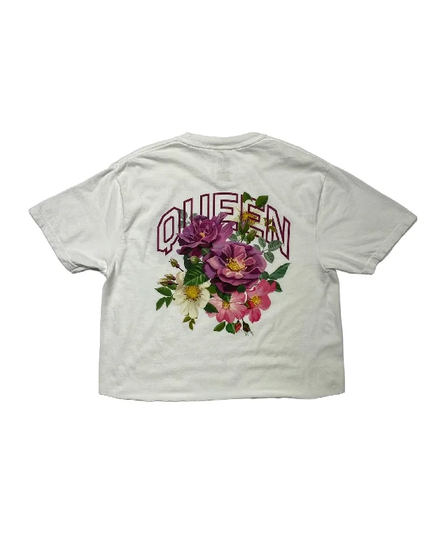  Ride The Style WaveINK - Queen - Crop T-Shirt - White