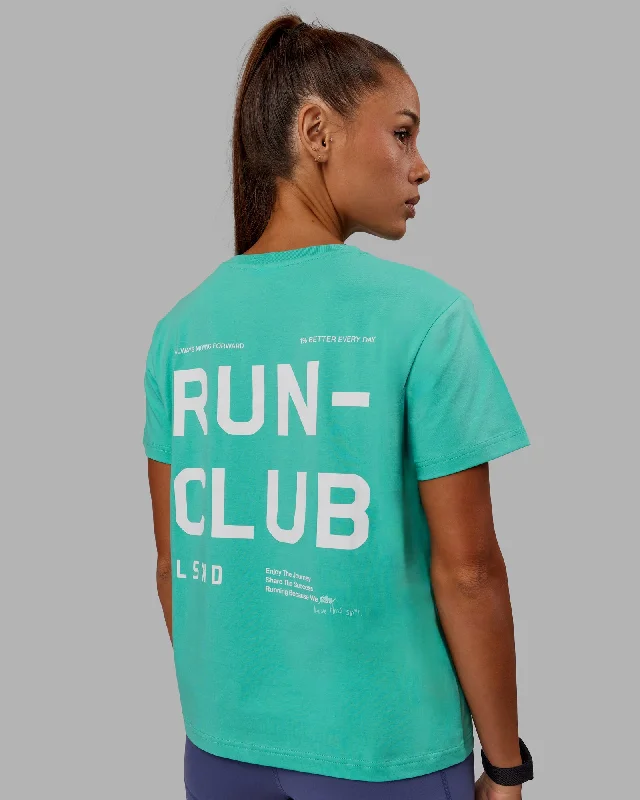  High-End Style DiscountsLove The Run FLXCotton Tee - Aquatic Awe-White