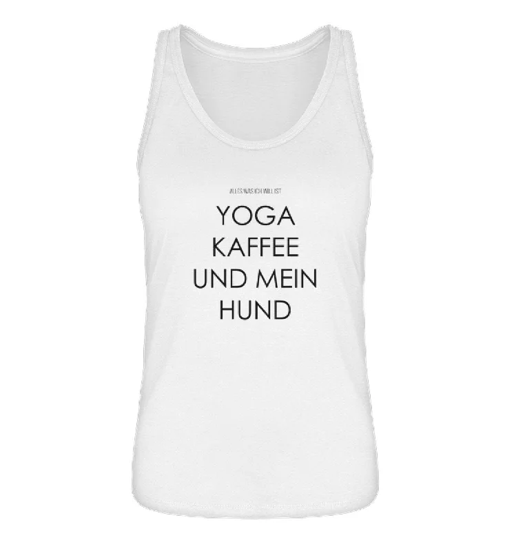  Women's High-Fashion OutfitYoga Kaffee und mein Hund 100% Bio Tank Top