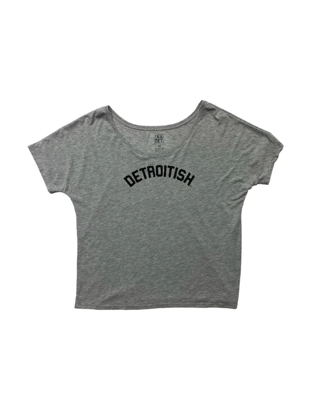  Women's Work OutfitInk Detroit Detroitish Slouchy T-Shirt - Athletic Grey