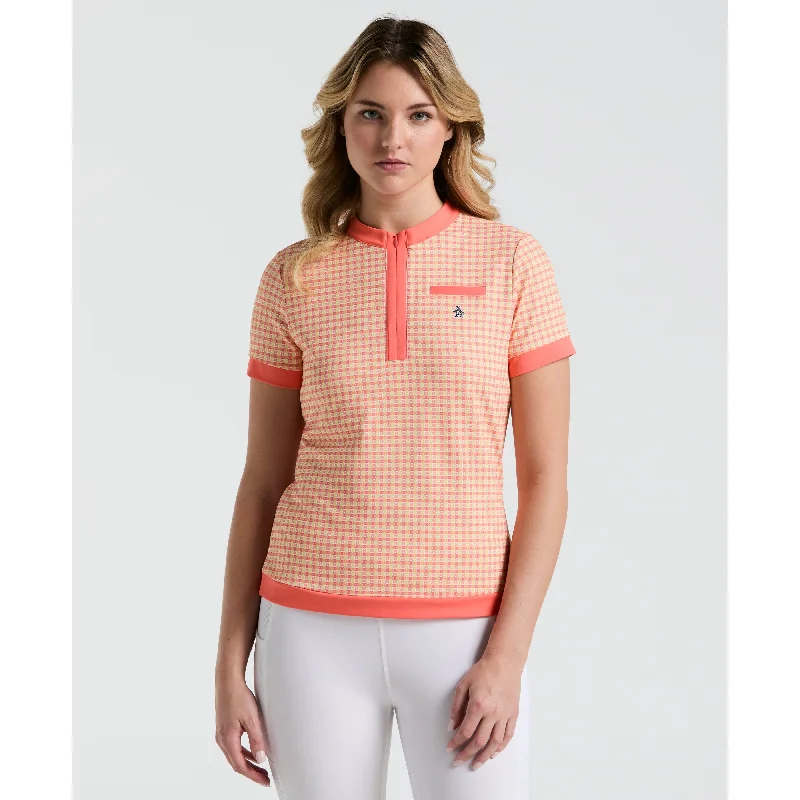  Women's Stylish Vacation AttireWomen's Pete's Bow Tie Coloe Block Polo