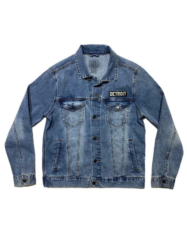  Women's Evening Wear OutfitInk Detroit Jean Jacket - Light Denim