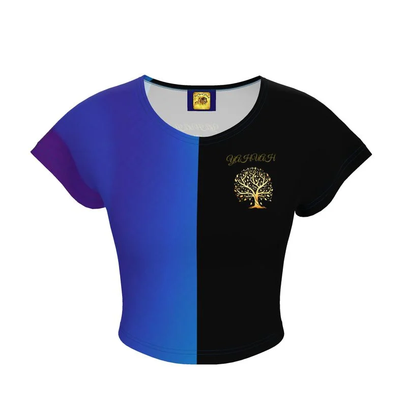  Timeless Women's GarmentsYahuah-Tree of Life 01 Royal Designer Cropped T-shirt